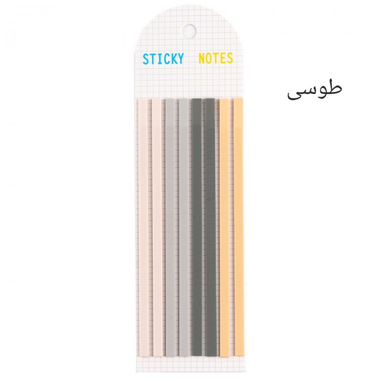 کاغذ چسب دار مدل استیک نوت شفاف طرح هایلایتر نواری عمودی
