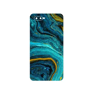 MAHOOT Turquoise marblewith golden streaks Cover Sticker for Oppo K1