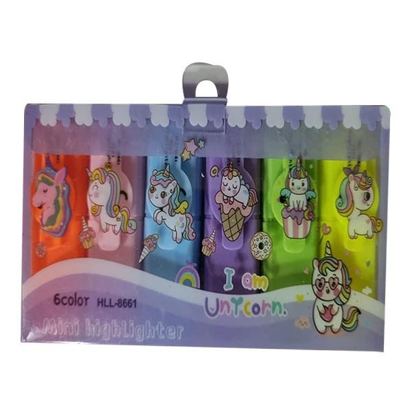 ماژیک علامت گذار طرح یونیکورن بسته 6 عددی