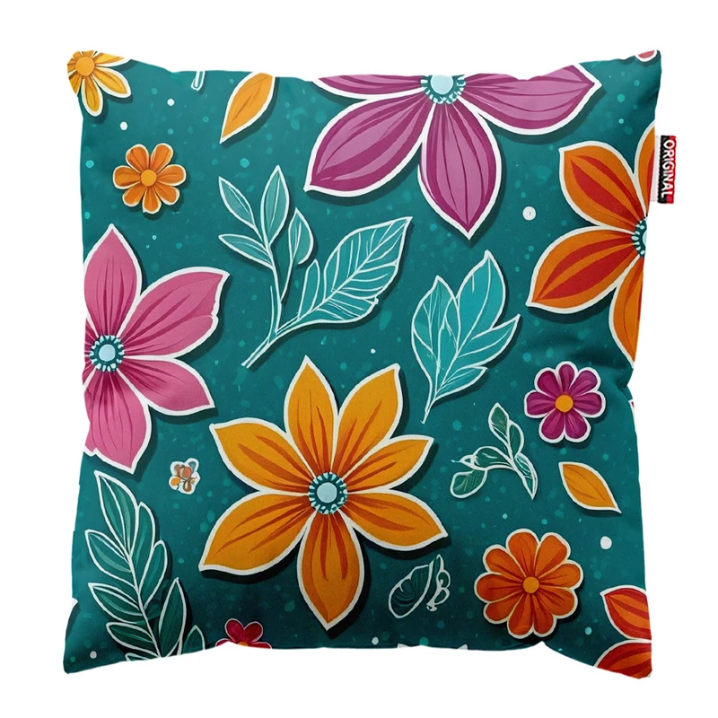  کوسن پاد آفرین طرح گل کد 2903 سایز 30*30 سانتی متر