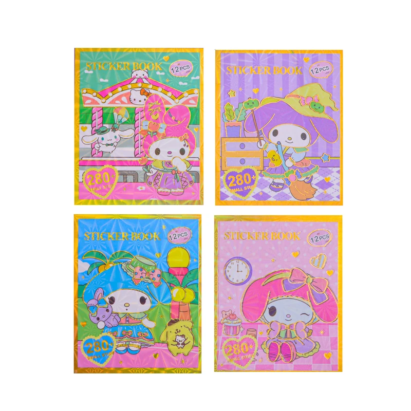 برچسب مدل دفترچه ای طرح کرومی و ملودی مجموعه 4 عددی