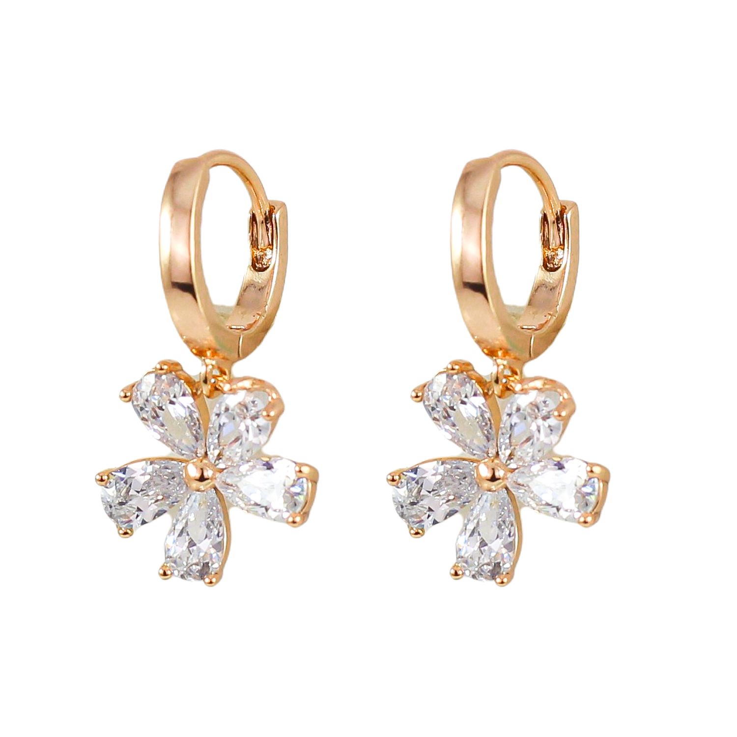 گوشواره زنانه ژوپینگ مدل گل کد AAC875 -  - 1