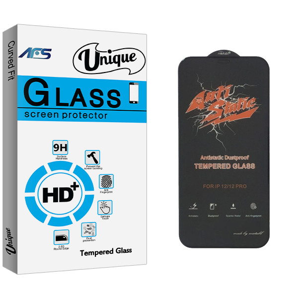 محافظ صفحه نمایش ای اف اس مدل Unique Glass ANTI-STATIC مناسب برای گوشی موبایل اپل iPhone 12 pro max