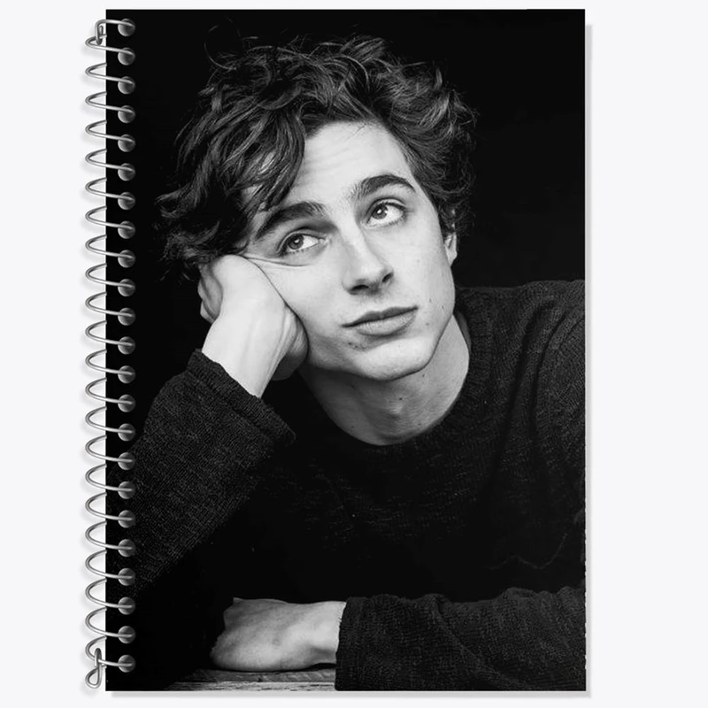 دفتر زبان 50 برگ خندالو مدل دو خط طرح تیموتی شالامی Timothée Chalamet کد 19299