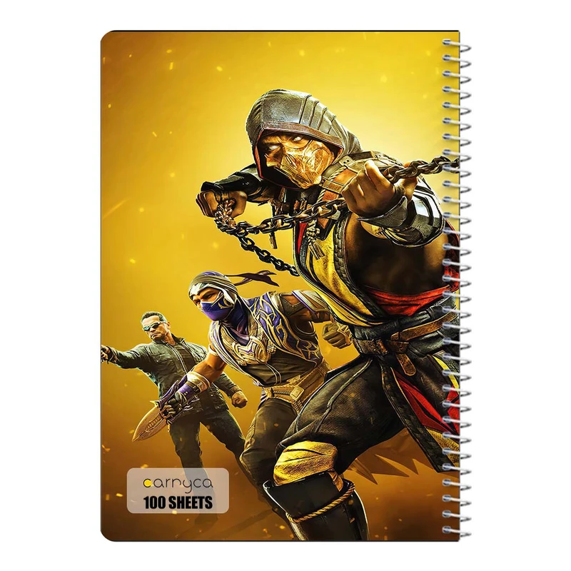 دفتر شطرنجی 100 برگ سیمی کارنیکا طرح مورتال کامبت Mortal Kombat کد 86280