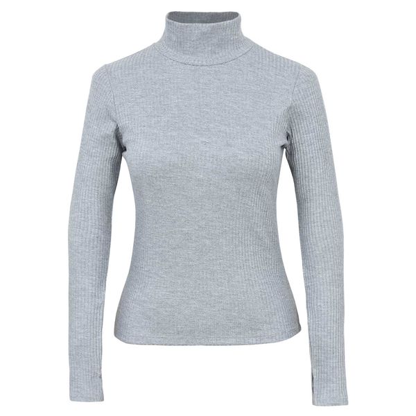 بلوز آستین بلند یقه اسکی زنانه دل آویز مدل H420