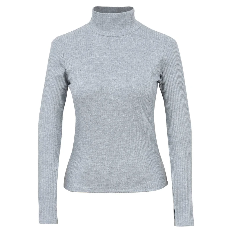 بلوز آستین بلند یقه اسکی زنانه دل آویز مدل H420