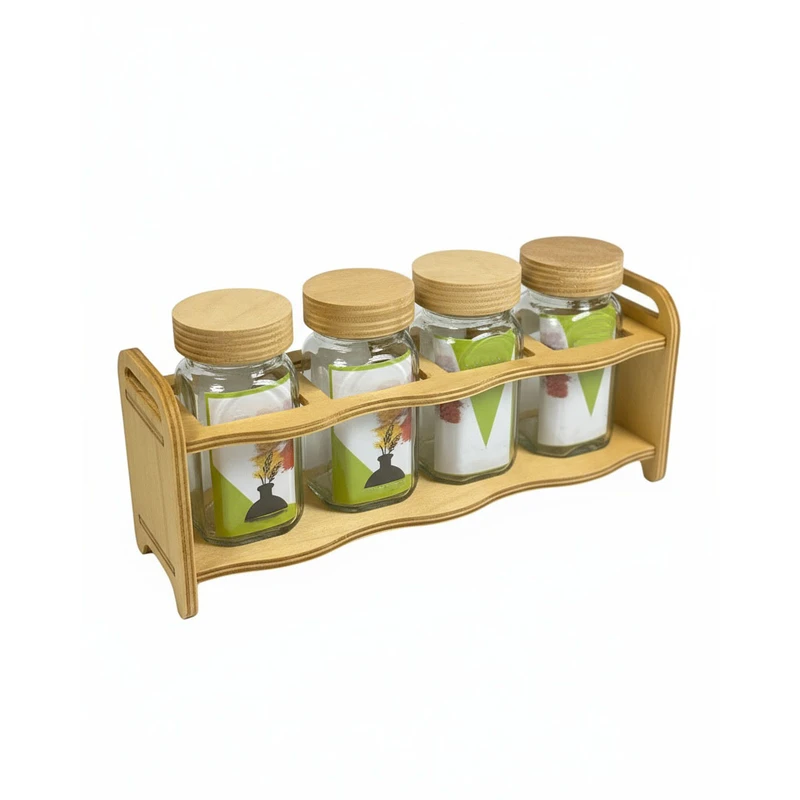 ست جا ادویه 4 پارچه کد 12012 به همراه استند