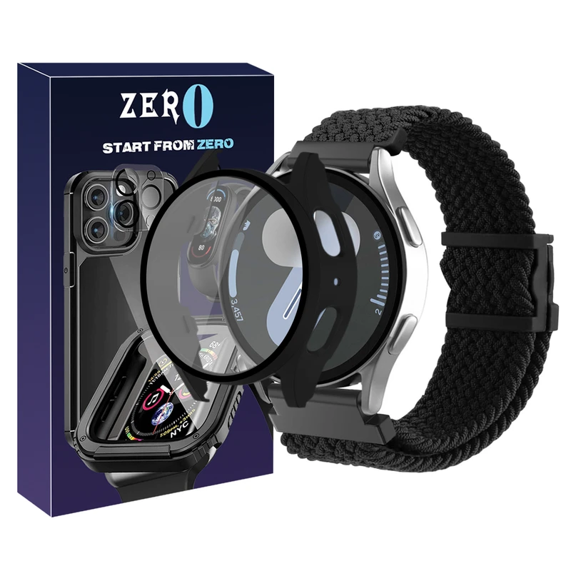 بند زیرو مدل Braided_Mag_GRD مناسب برای ساعت هوشمند سامسونگ Galaxy Watch 7 40mm به همراه کاور