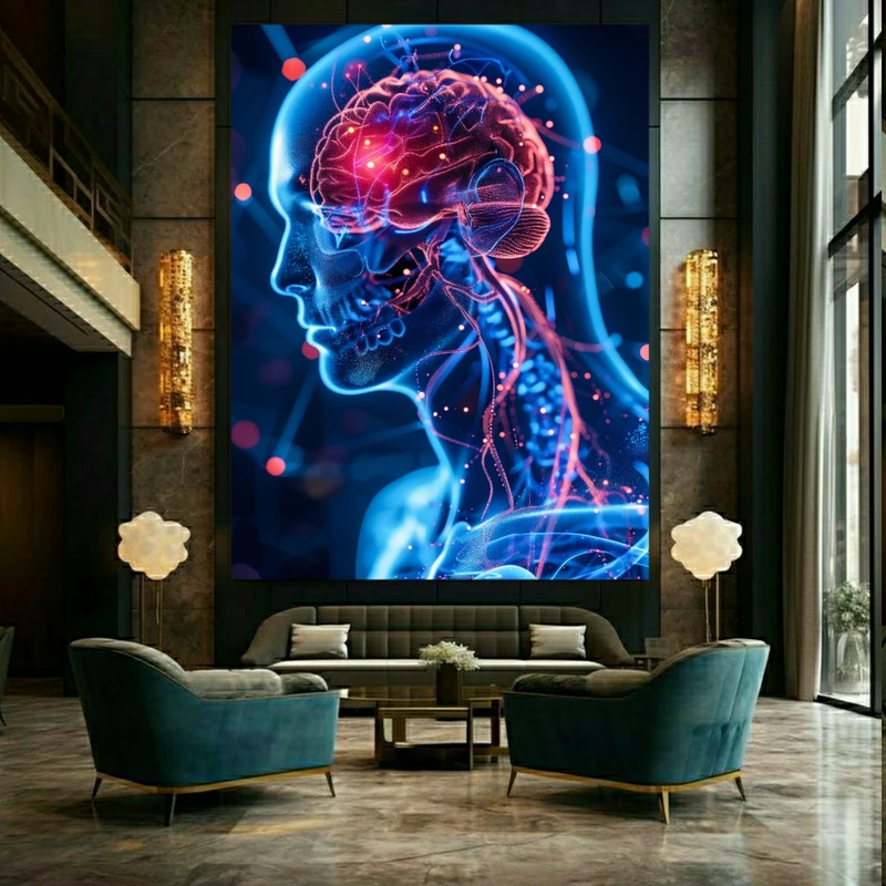 پوستر طرح آناتومی مغز مدل دیجیتال کد FP105567