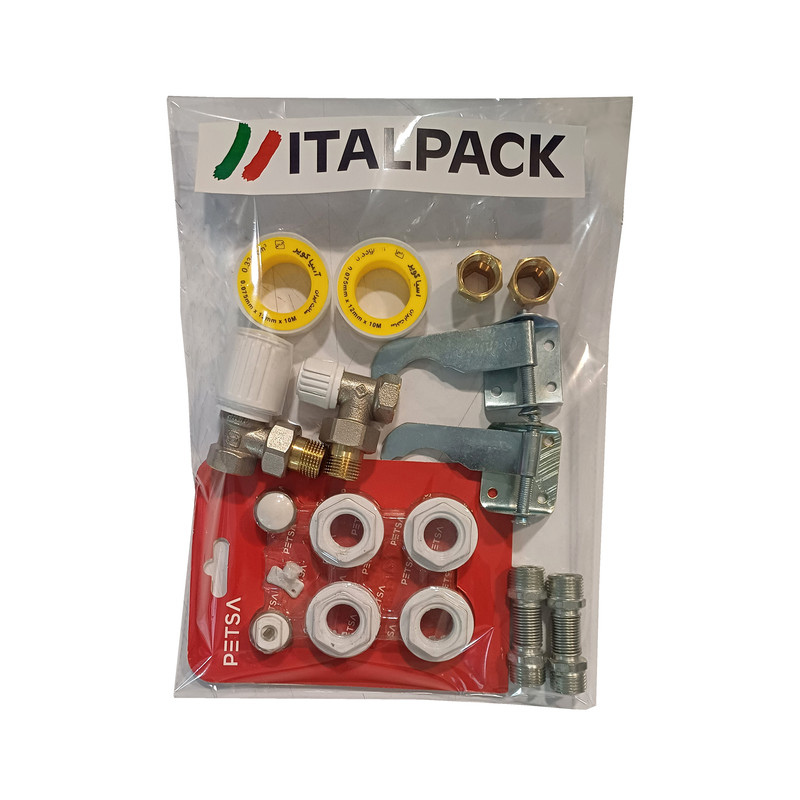 کیت نصب رادیاتور ایتال پک مدل آلومینیومی مجموعه 11عددی