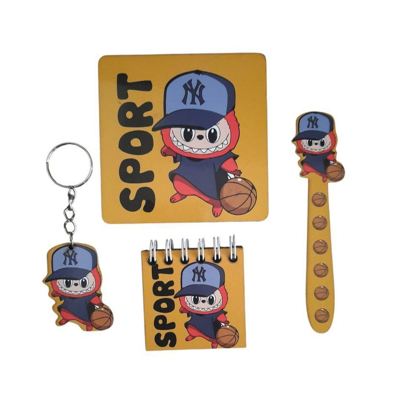 بسته لوازم تحریر مدل لبوبو ورزشی کد mn016 بسته 4 عددی