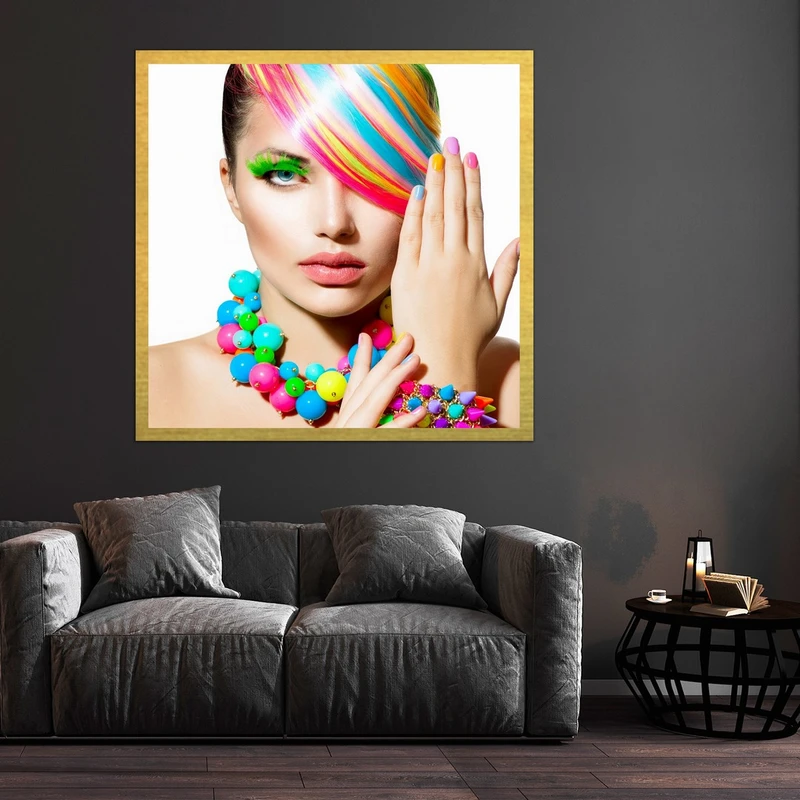 تابلو بکلیت طرح مدلینگ رنگ مو و سالن زیبایی مدل قاب شاسی T-S10320