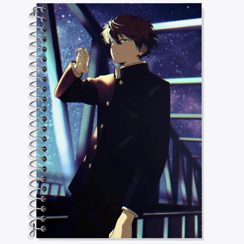 دفتر زبان 50 برگ خندالو مدل سه خط طرح اورکی انیمه هیوکا Hyouka کد 17058