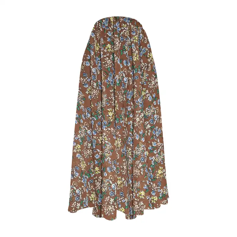 دامن کلوش زنانه مدل H6 رنگ قهوه‌ای