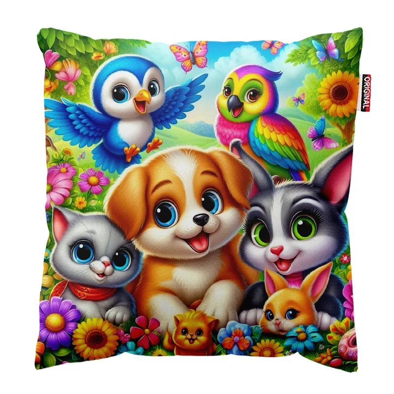 کوسن پاد آفرین مدل سگ کیوت بامزه فانتزی کد PK302019 سایز 30*30 سانتی متر