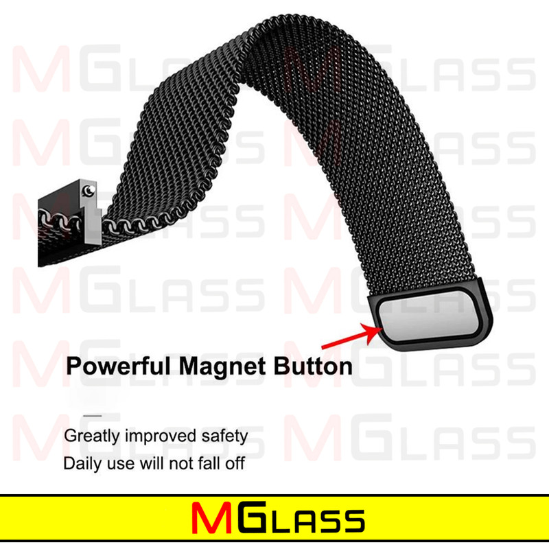 بند ام‌گلس مدل Milanese MG مناسب برای ساعت هوشمند امیزفیت Pop / Pop 2