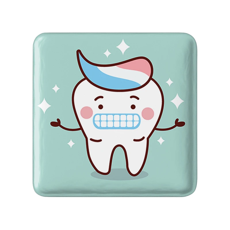 مگنت خندالو طرح دندان و دندان پزشکی کودکانه مدل مربعی کد 36780