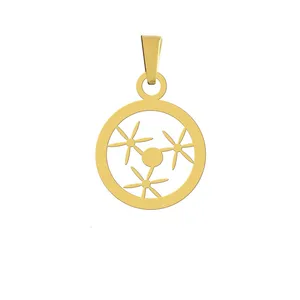 آویز گردنبند هایکا مدل دایره و ستاره کد a.h 37