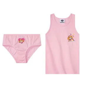 ست شورت و زیرپوش دخترانه پاو پاترول مدل سگهای نگهبان رنگ صورتی روشن