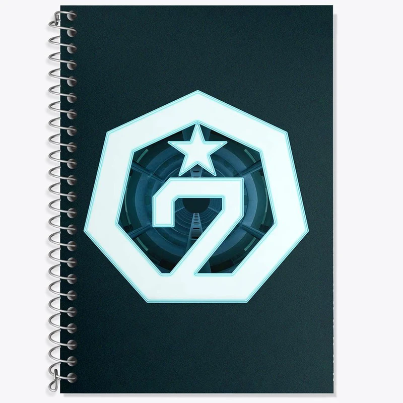 دفتر زبان 50 برگ خندالو مدل سه خط طرح گروه گات سون GOT7 کد 11646