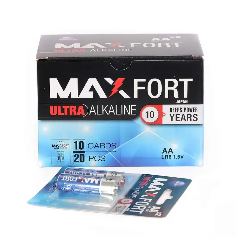 باتری قلمی مکس فورت مدل الترا آلکالاین بسته 20 عددی