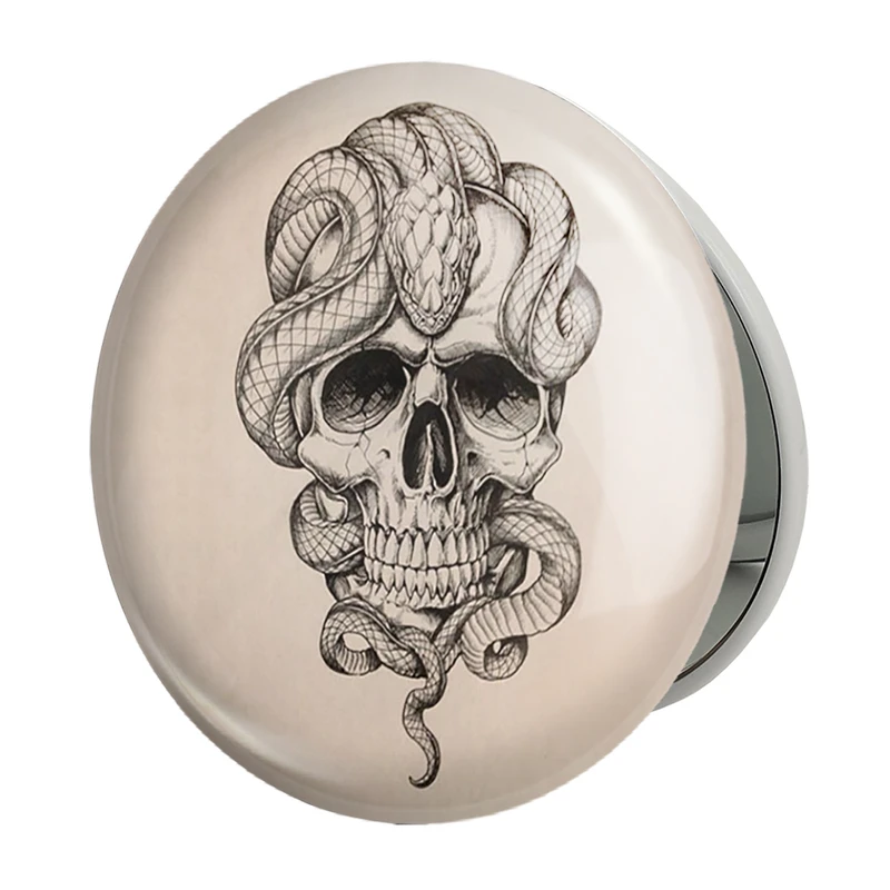 آینه جیبی خندالو طرح اسکلت Skleton مدل تاشو کد 1149 