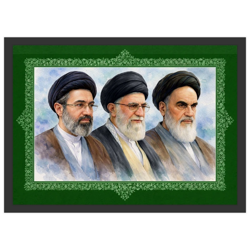 تابلو بکلیت طرح رهبر شهید حضرت آیت الله خامنه ای مدل DY1191 فریم مشکی