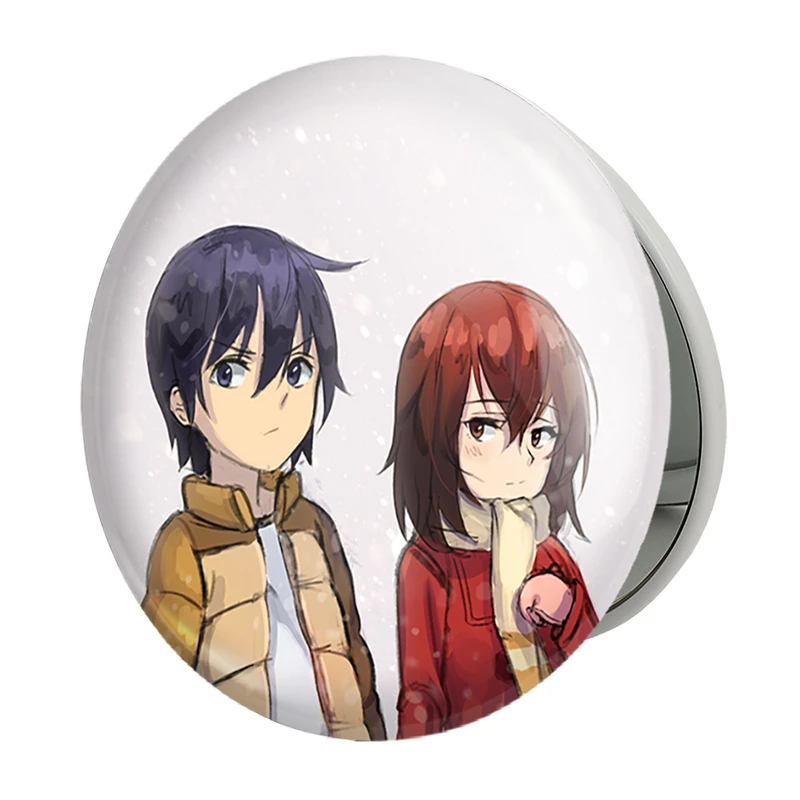 آینه جیبی خندالو طرح ساتورو و کایو انیمه اریزد مدل تاشو کد 32211