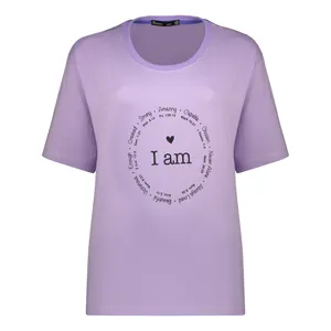 تی شرت آستین کوتاه زنانه باینت مدل 808-2 رنگ بنفش روشن