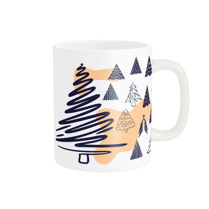 ماگ مدل طراحی هنری درختان زمستانی کد 1541