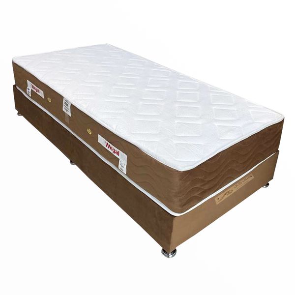 تخت خواب وگال  مدل باکس یکنفره سایز 200×90 سانتی متر به همراه تشک