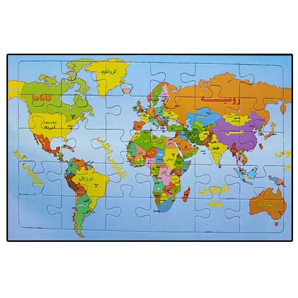 پازل 30 تکه مدل اطلس جهان مناسب برای رده سنی 5 الی 12 سال