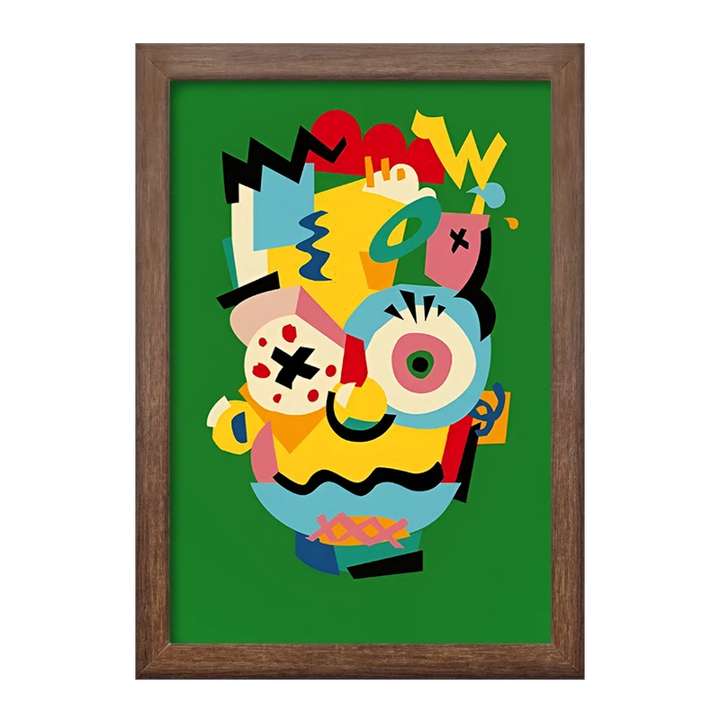 تابلو خندالو طرح صورت انتزاعی کد F9750