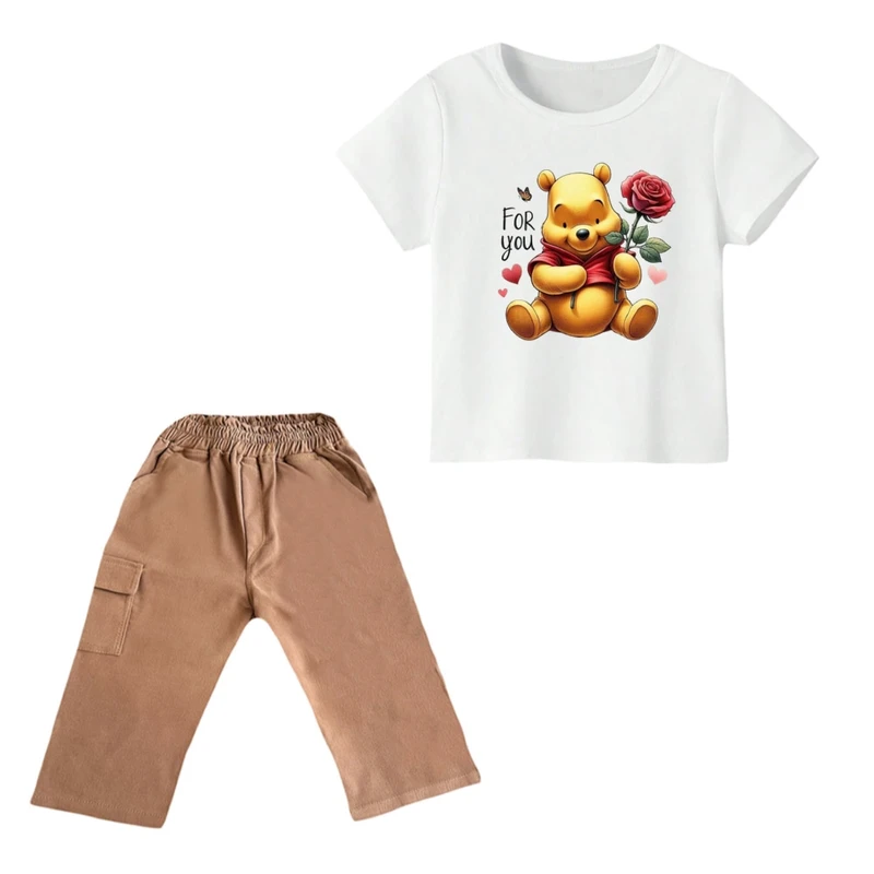 ست تی شرت و شلوارک پسرانه مدل پو کد ۳۱