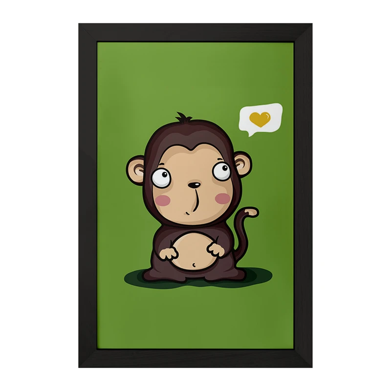 تابلو خندالو مدل میمون کیوت کد F2477