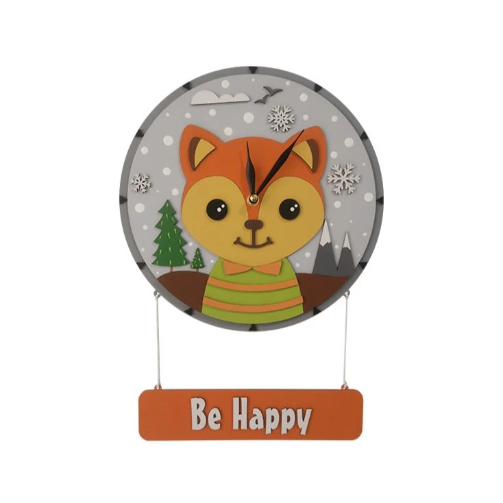 ساعت دیواری کودک طرح روباه مدل MKids43-Fox(C)