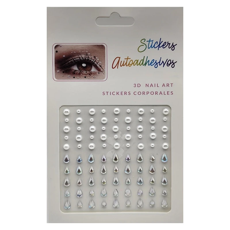 نگین صورت مدل مروارید و قطره بسته 90 عددی