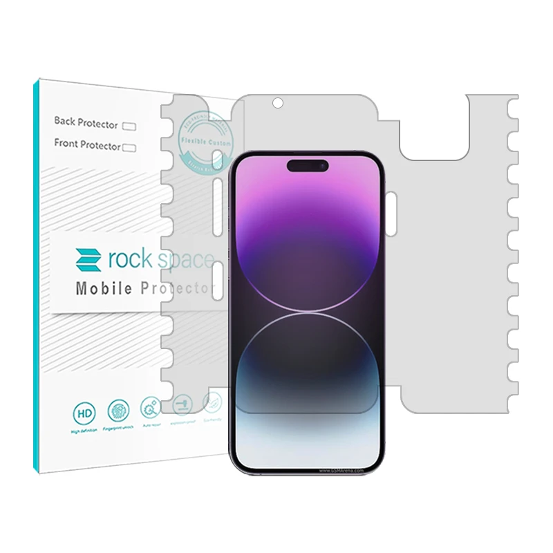 محافظ صفحه نمایش شفاف راک اسپیس مدل HGL-Larg مناسب برای گوشی موبایل اپل iPhone 14