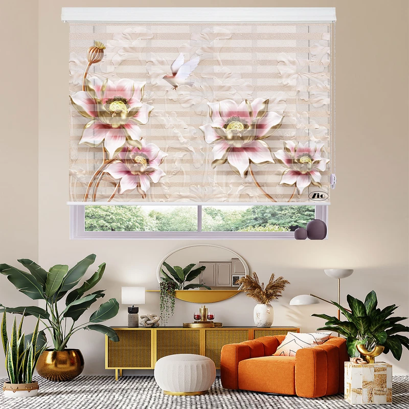  پرده زبرا زیو مدل 3D-1095 سایز 150x150 سانتی متر