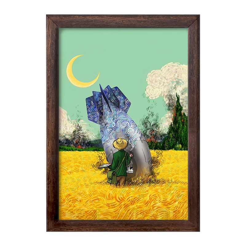 تابلو خندالو طرح ونسان ونگوگ کد F5080