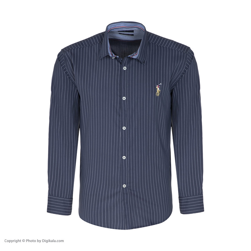 پیراهن آستین بلند مردانه مدل PVLF DIP TOM رنگ طوسی تیره