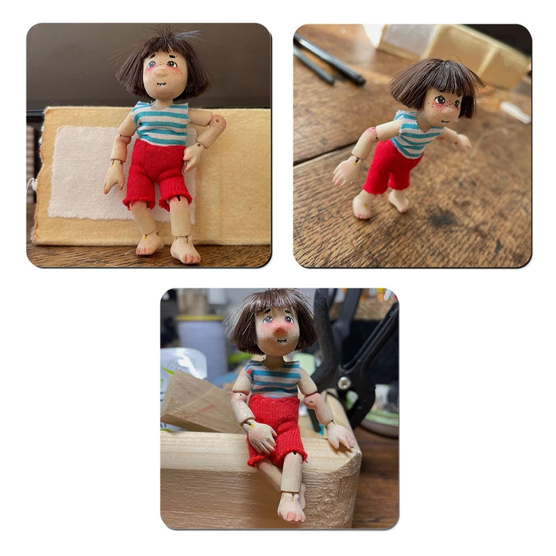 مگنت صباطرح مدل عروسک چوبی کد M1310 مجموعه 3 عددی