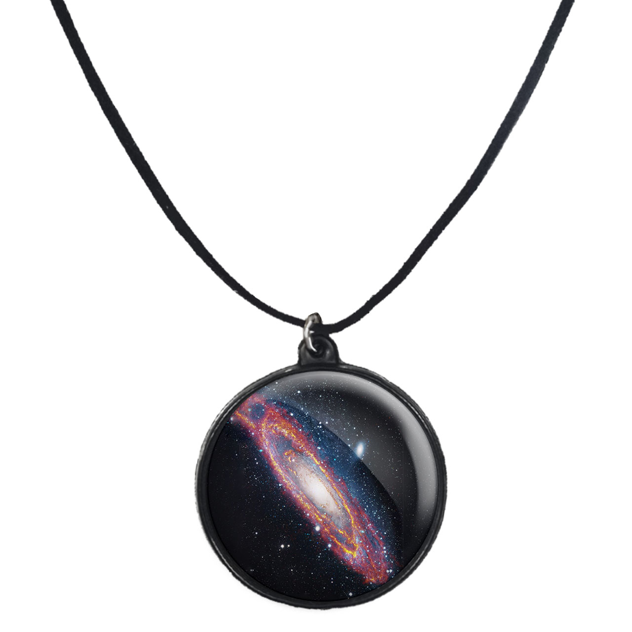 گردنبند پرمانه طرح کهکشان کد pmb.23932 مدل دو طرفه