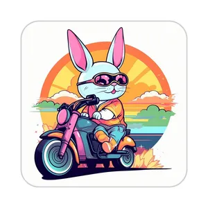 زیر لیوانی کاکتی طرح حیوانات کارتونی مدل mp27837