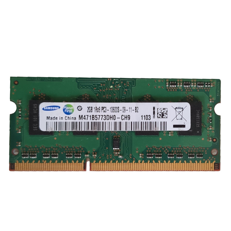 رم لپ تاپ DDR3 تک کاناله 1333 مگاهرتز B2 سامسونگ مدل 10600s ظرفیت 2 گیگابایت