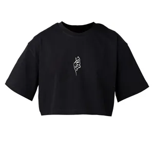 تی شرت آستین کوتاه زنانه مدل محرمی کد 06 رنگ مشکی