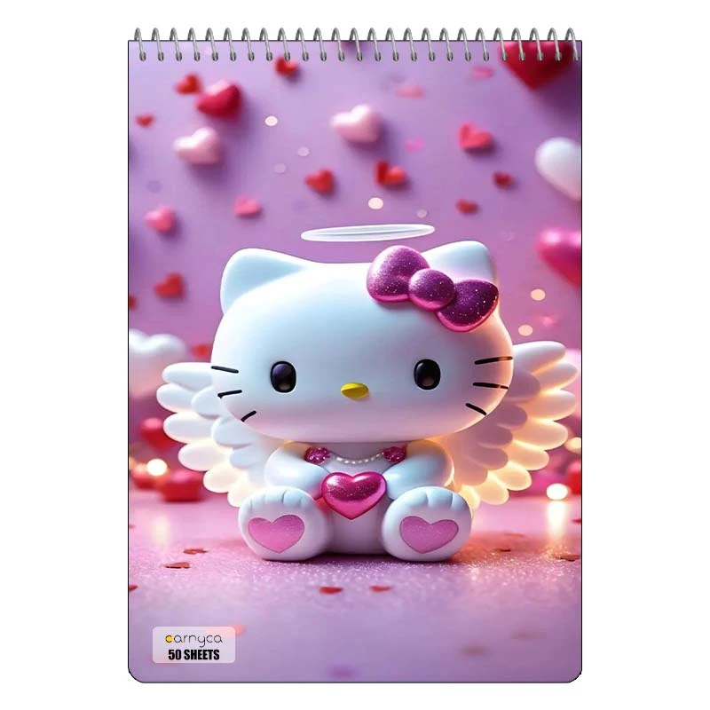 دفتر نقاشی 50 برگ سیمی کارنیکا طرح هلو کیتی hello kitty کد 59081