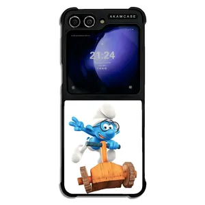 AKAM AMC-WSGZFLIP5-SMURFS-17 Cover For Samsung Galaxy Z Flip 5