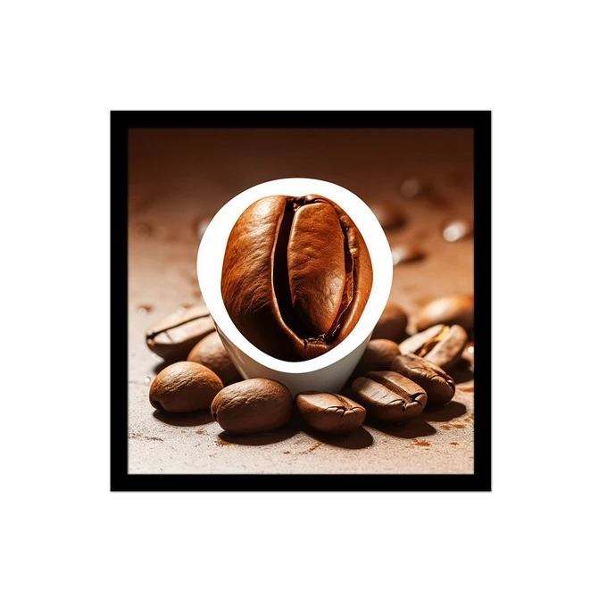 تابلو نوری بکلیت طرح فانتزی دانه قهوه مدل لایت باکس B-MID-20498